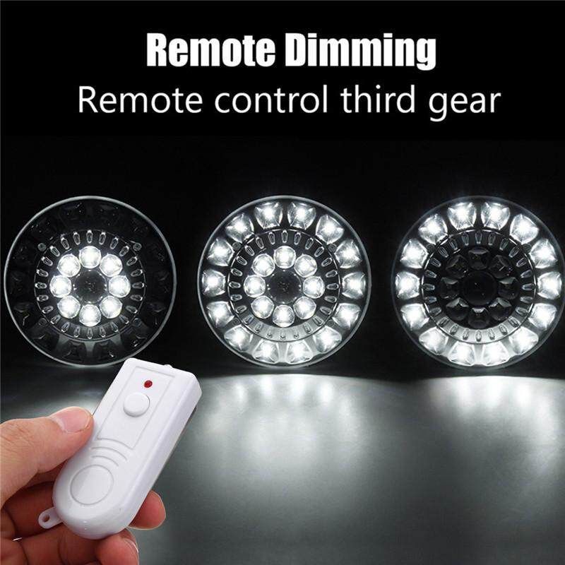 22LED Solar Lamp Outdoor Indoor Hooking Camp Garden Lighting Remote Rechargeable With Solar Panel