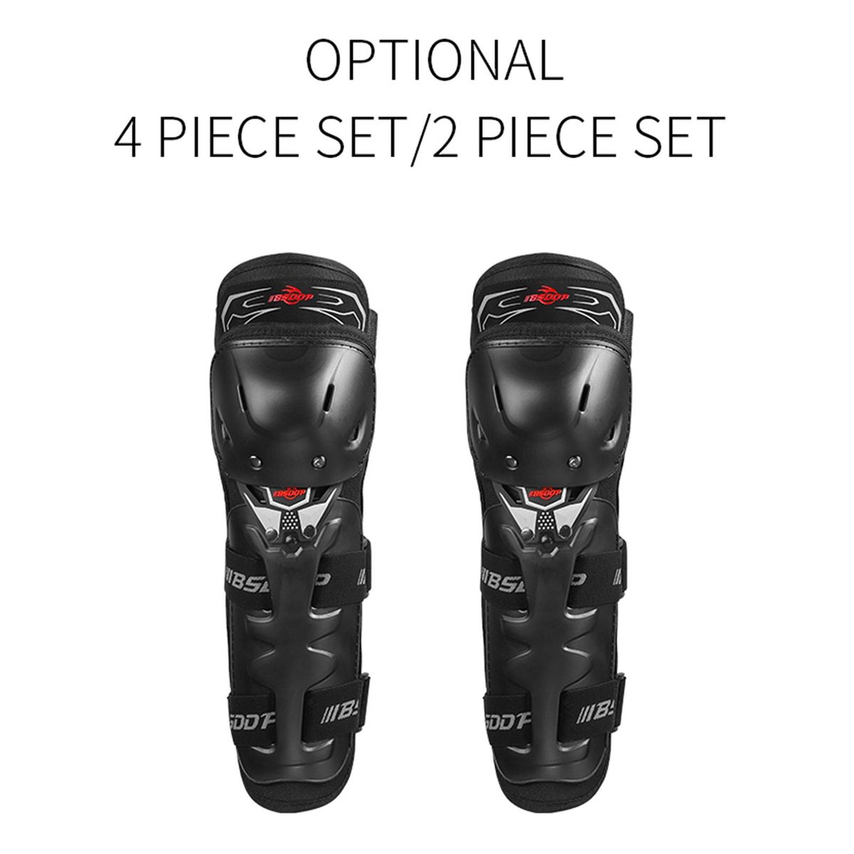BSDDP 4PCs Cycling Elastic Knee Brace and Elbow Guards  MTB Bike Motorcycle Riding Knee Support Protective Pads Guards Outdoor Sports Cycling Knee Protector