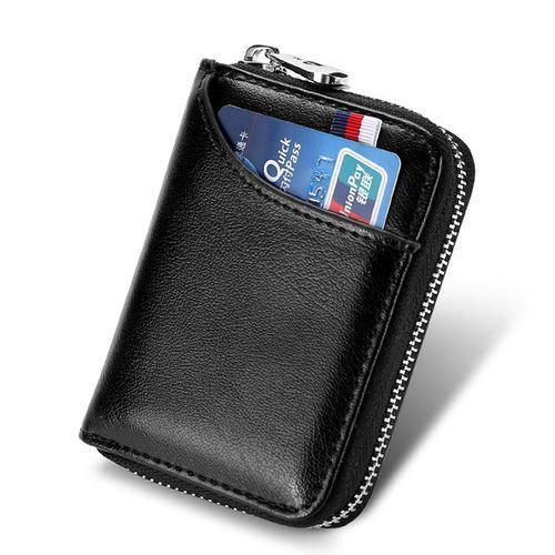 Card Holder,Credit Card And Cash Wallet,PU Leather Card Wallet（Black）