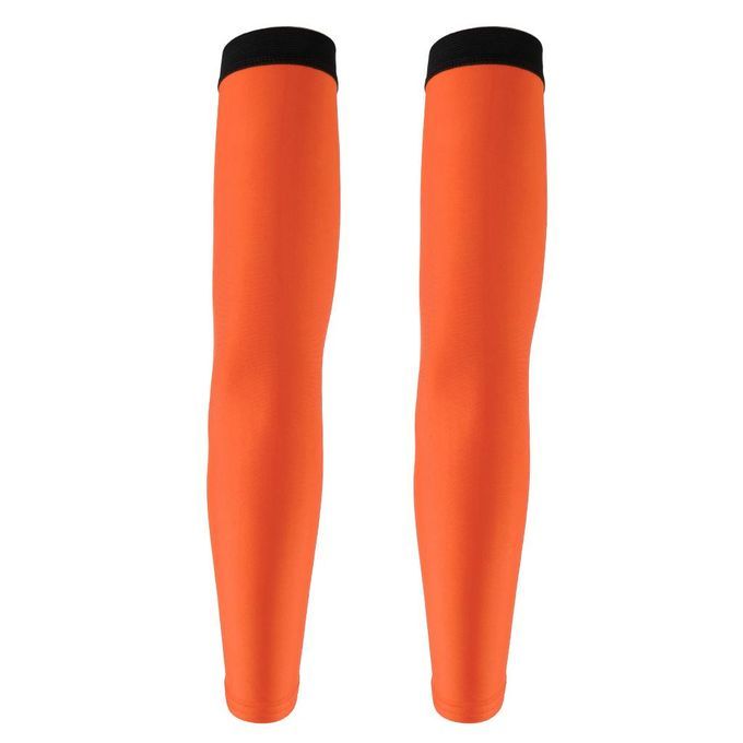 2x Bike Golf Hiking Arm Sleeves Cuff Cover Sun UV Protection - Orange