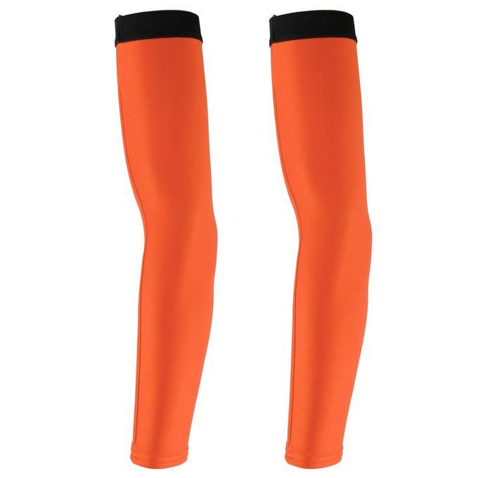2x Bike Golf Hiking Arm Sleeves Cuff Cover Sun UV Protection - Orange
