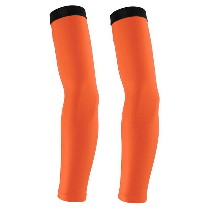 2x Bike Golf Hiking Arm Sleeves Cuff Cover Sun UV Protection - Orange