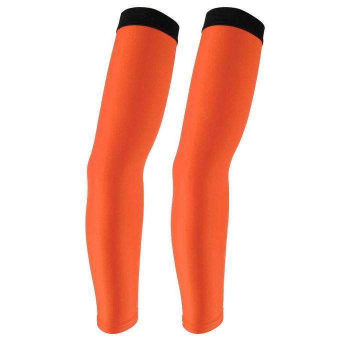 2x Bike Golf Hiking Arm Sleeves Cuff Cover Sun UV Protection - Orange