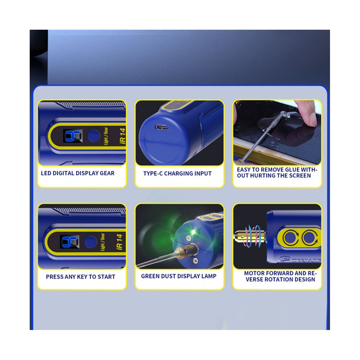 IR14 Mobile Phone Screen OCA Glue Remover Electric Cutting