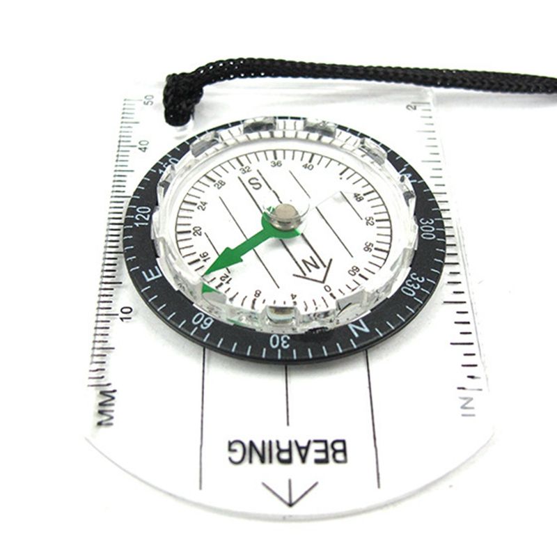 Outdoor Camping Hiking Transparent Plastic Compass Compass