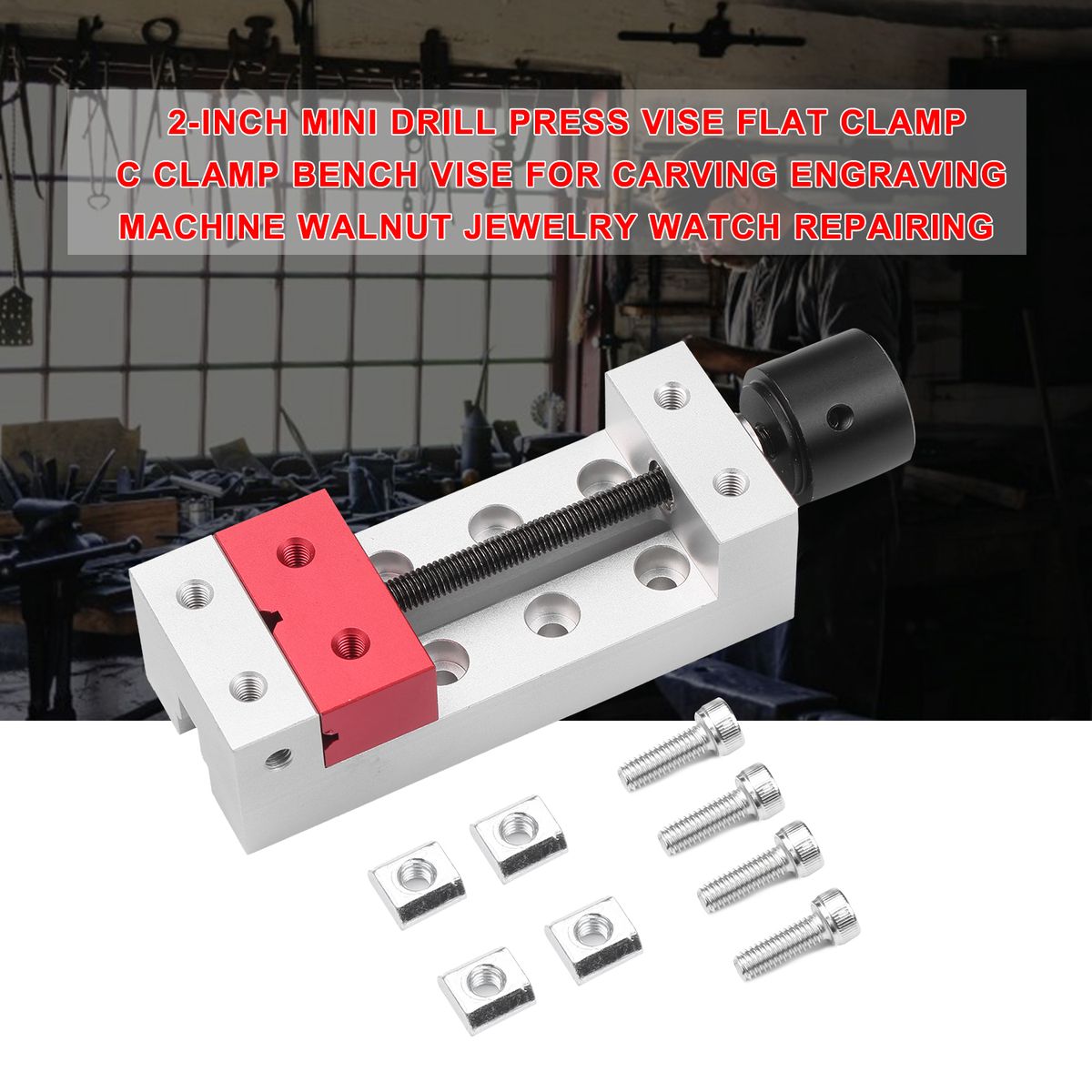 2-Inch Mini Drill Press Vise Flat Clamp C Clamp Bench Vise