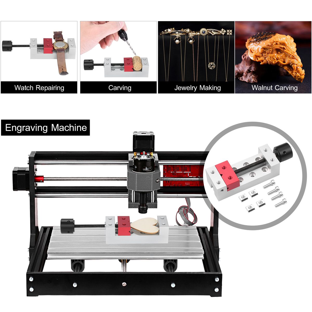 2-Inch Mini Drill Press Vise Flat Clamp C Clamp Bench Vise