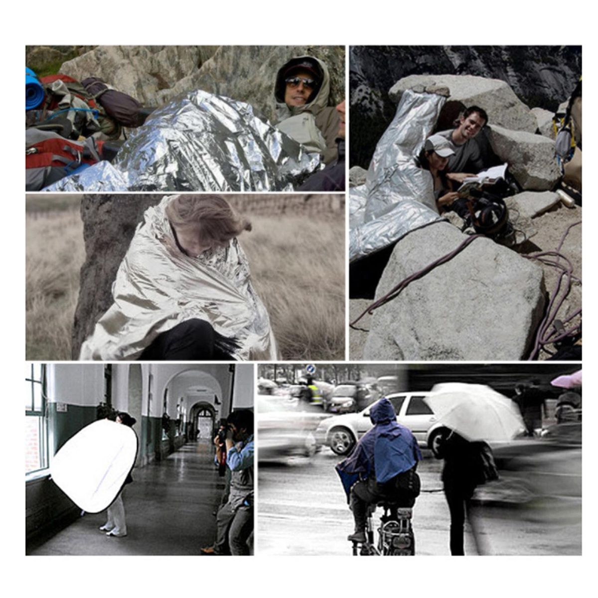 Emergency Blanket Survival Blanket Camping Tent Thermal Waterproof Outdoor Emergency Equipment 5pcs
