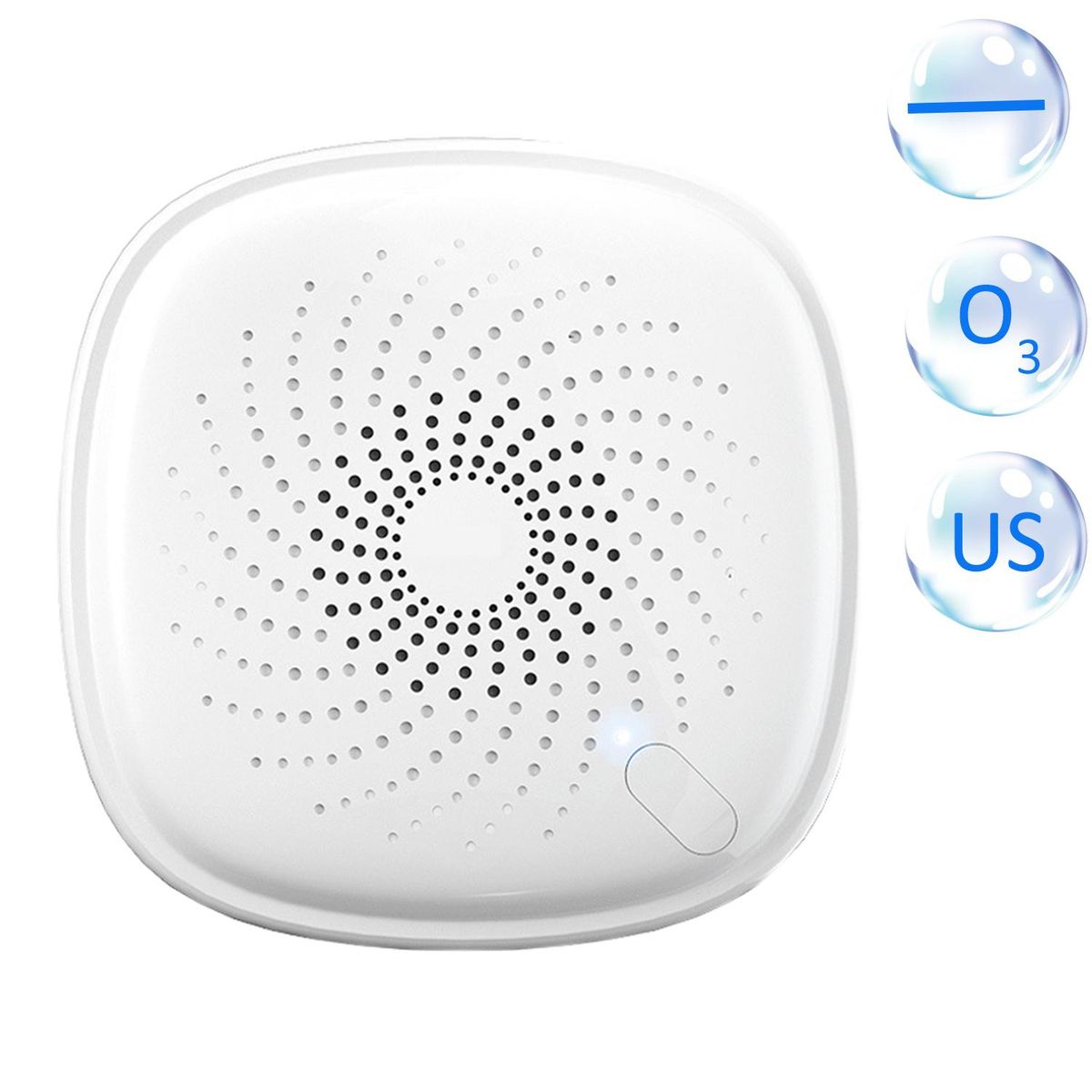 2-in-1 Plug-in Mini Ionizer Air Purifier Ozone Generator Deodorizer Portable Air Cleaner Odor Eliminator for Rooms Smoke and Pets US Plug