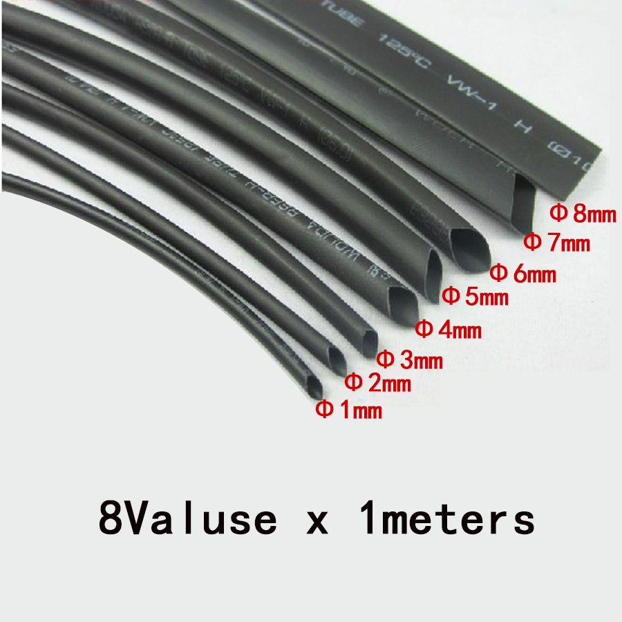 8meterlot Heat Shrink Tube 12345678 Mm Termoretractil
