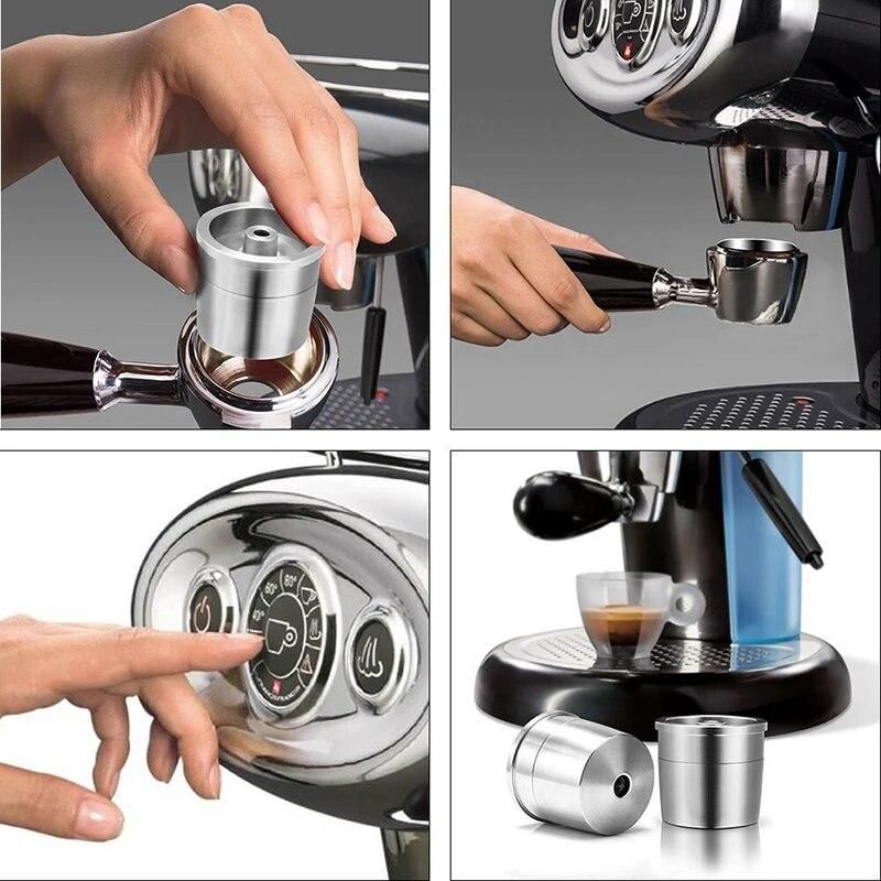 Stainless Steel Refillable  Coffee Capsule Cup Reusable Rustproof Easy Clean Coffee Filter For Illy Coffee Machine