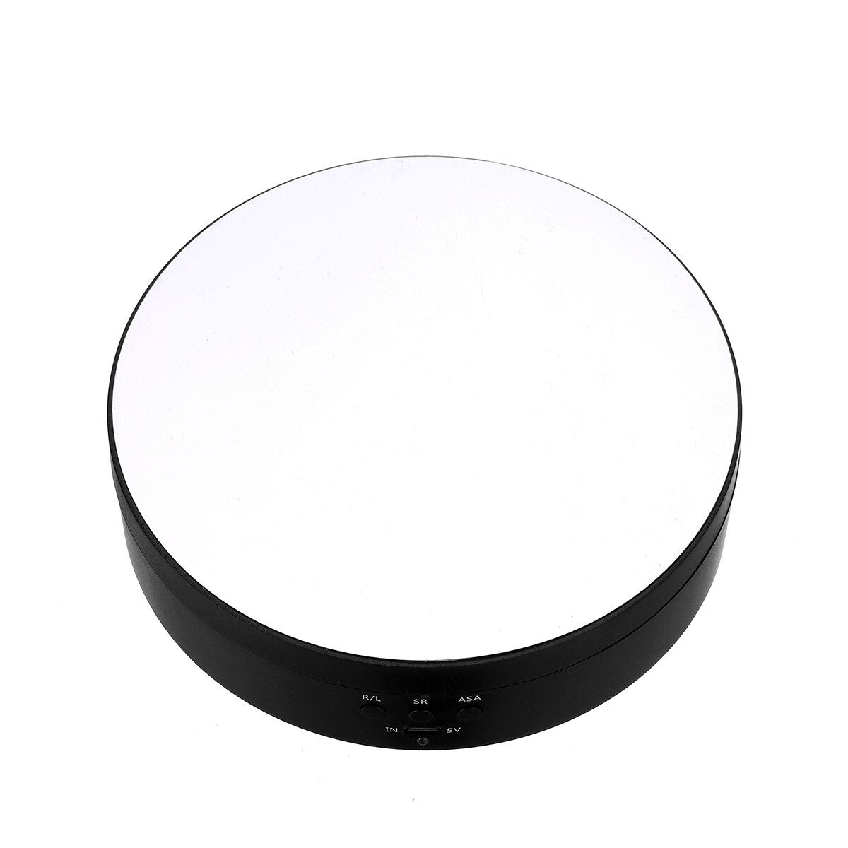 360° Rotating Display Stand USB Electric Rotary Turntable Jewelry Watch Show Holder Mirror Black Mirror