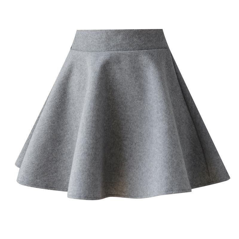 Black Halfskin Skirt Women's Pleated Skirt 2022 New Autumn/Winter High Waist A-line Fluffy Skirt INS