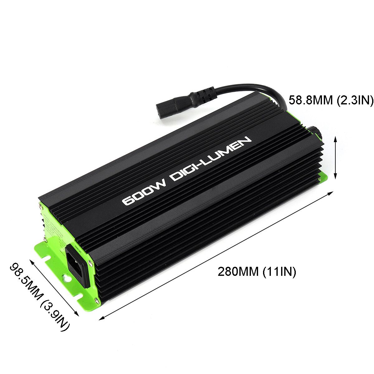 600W Horticulture Electronic Watt Dimmable Digital Grow Light Ballast For MH HPS