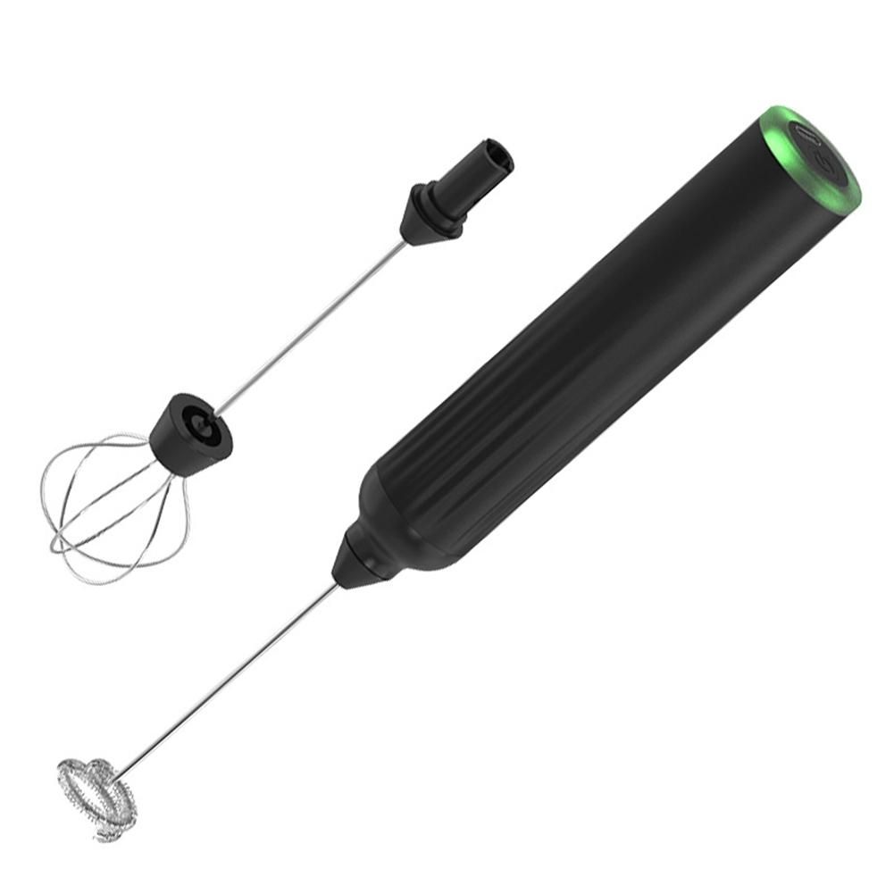 Wireless Handheld Foam Maker for Lattes Coffee Whisk Mixer Foamer for Cappuccino Matcha Frothing Wand Black