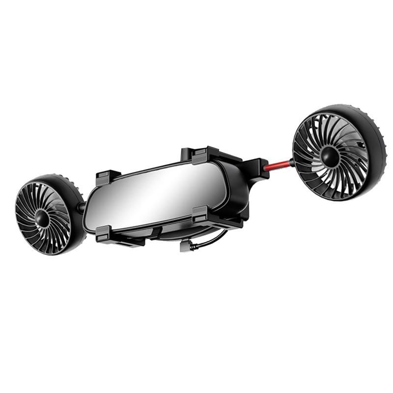 Car Fan Universal Dual Head USB Car Electric Fan Car
