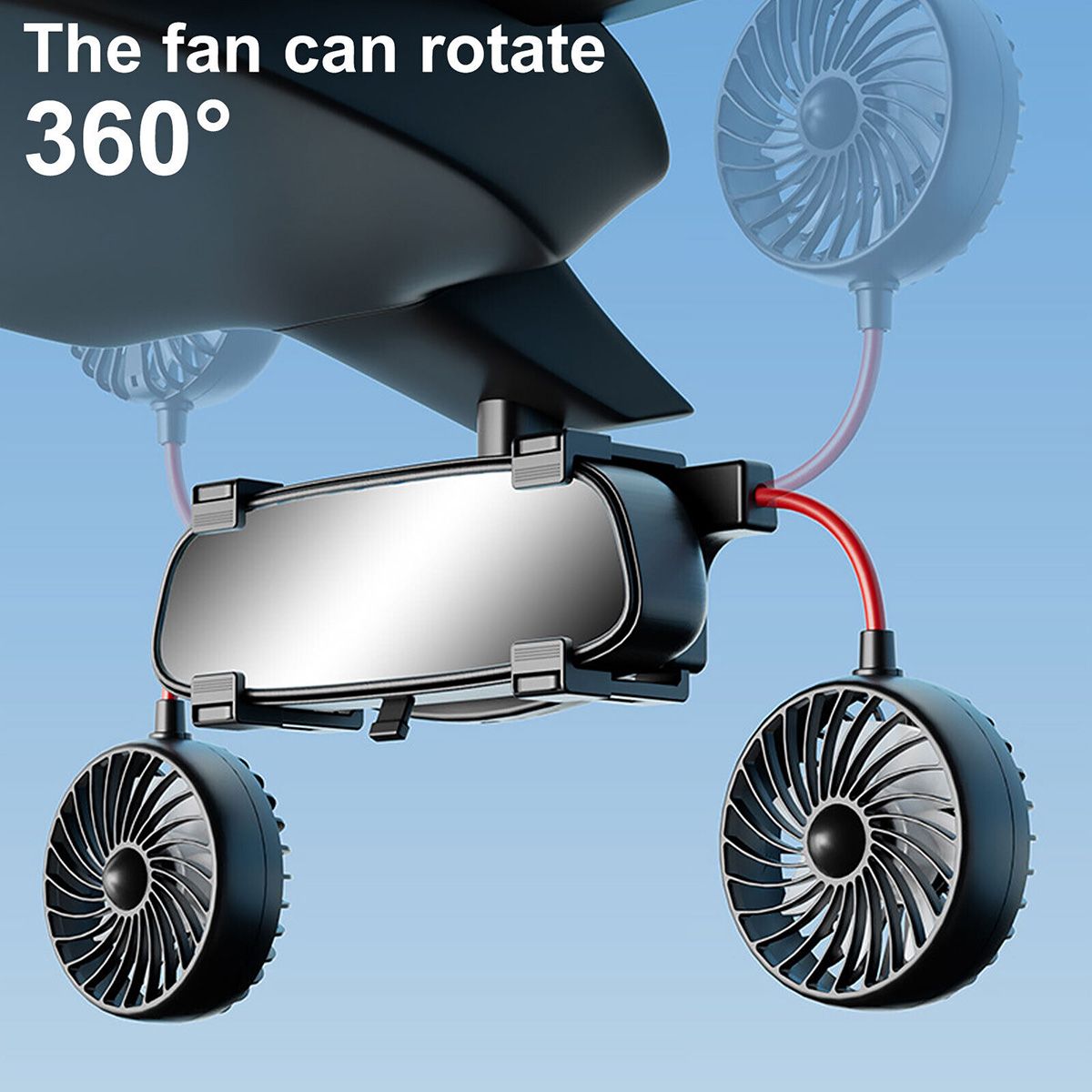 Car Fan Universal Dual Head USB Car Electric Fan Car