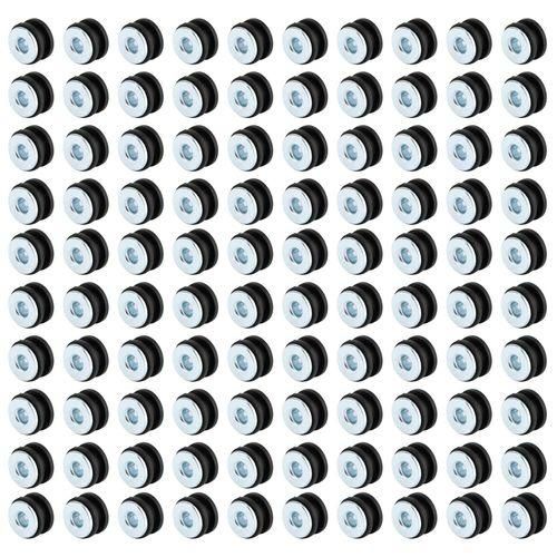 100Pcs Motorcycle Rubber Grommets Gasket Bolt