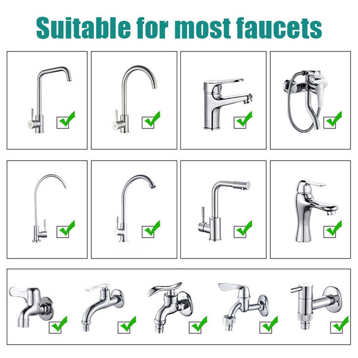 Bathroom Basin Water Tap External Shower Head Hair Wash Flexible Extension Set