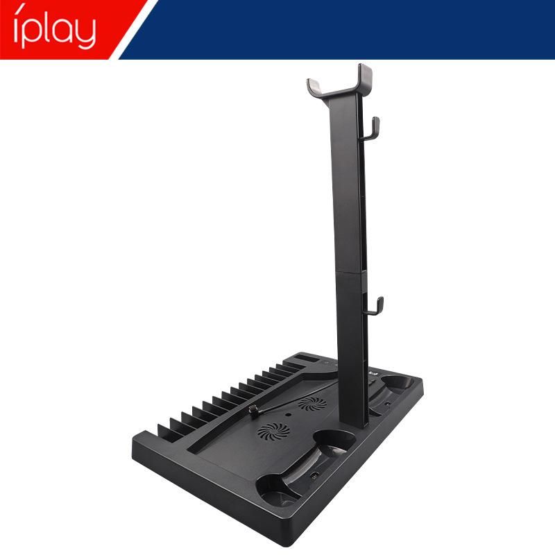 PS5 game console cooling base ps5 handle base charging bracket black charging cooling fan storage bracket black