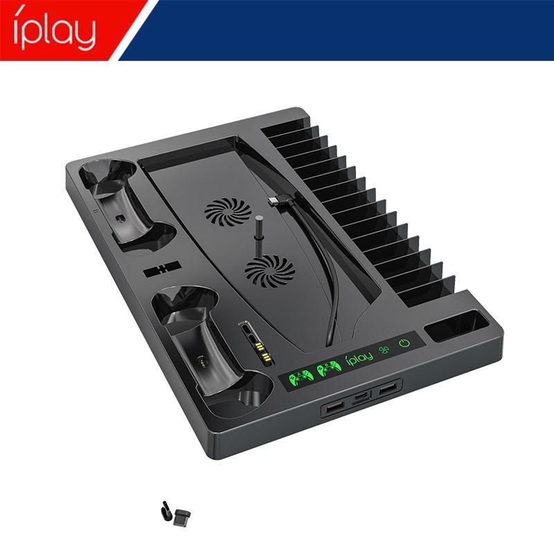 PS5 game console cooling base ps5 handle base charging bracket black charging cooling fan storage bracket black