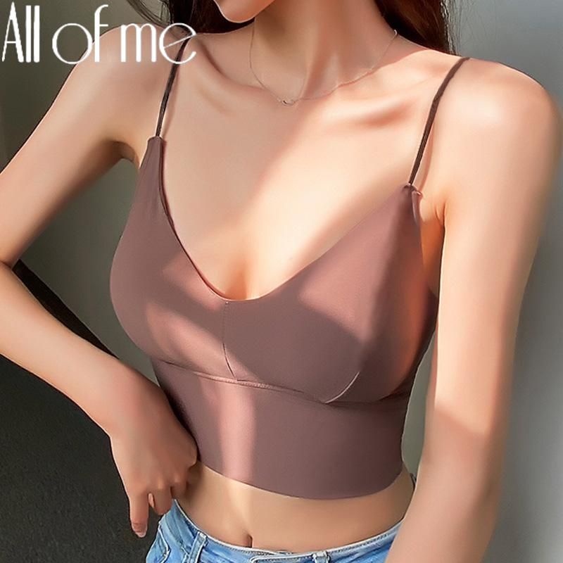 Seamless shirts for women Camisole for women t-shirts Sexisse sleeveless street clothes solid intimate lingerie with massage pad