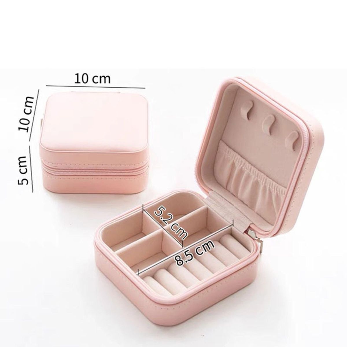 Jewelry Box Jewelries Storage Case PU Leather Organizer for Necklace Earring Rings Bracelet Ear Studs