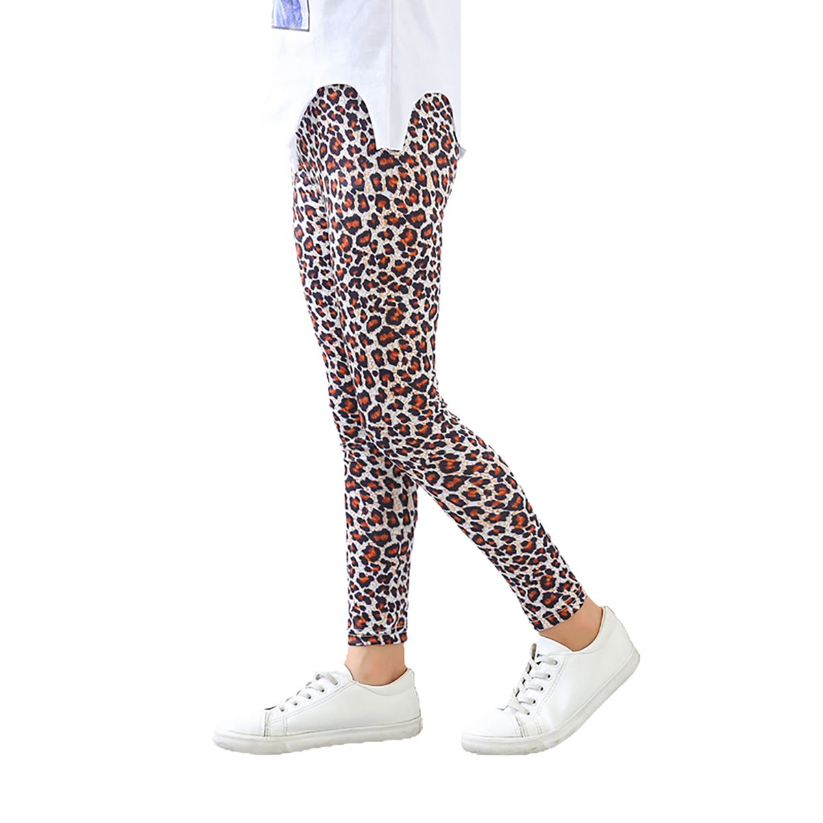 Trousers Printing All Match Children Girls High-Leopard