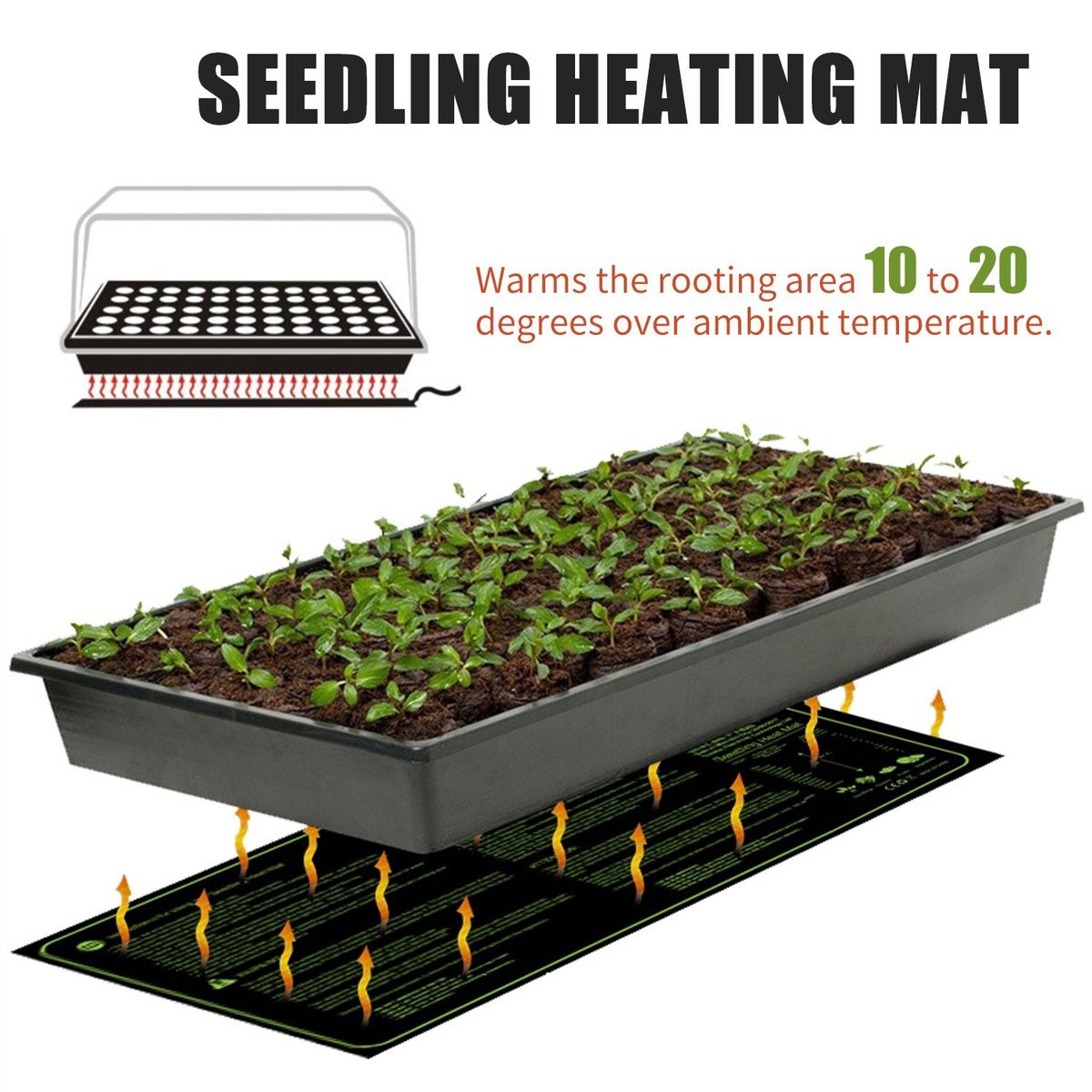 17.5W Seedling Heating Mat Durable Waterproof Flowers Fruits