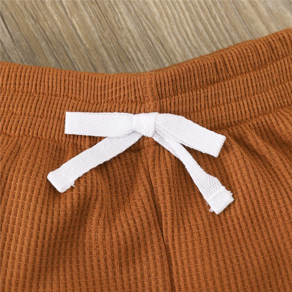 0-3 Years Toddler Baby Boy Girl 2 Piece Sets Simple Solid