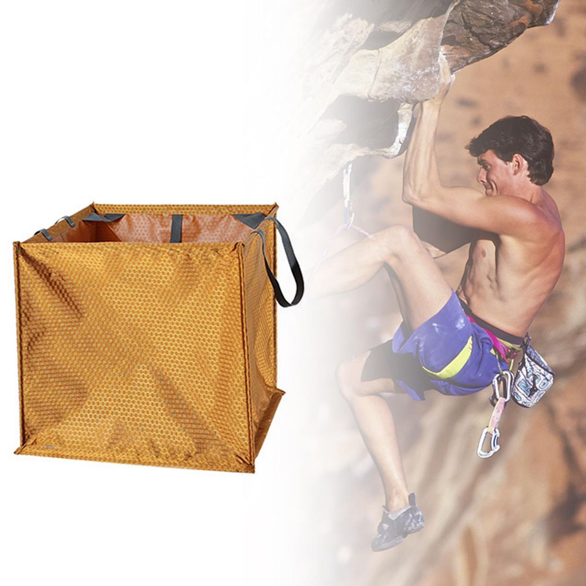 Storage Basket Waterproof Rope Storage Basket Yellow