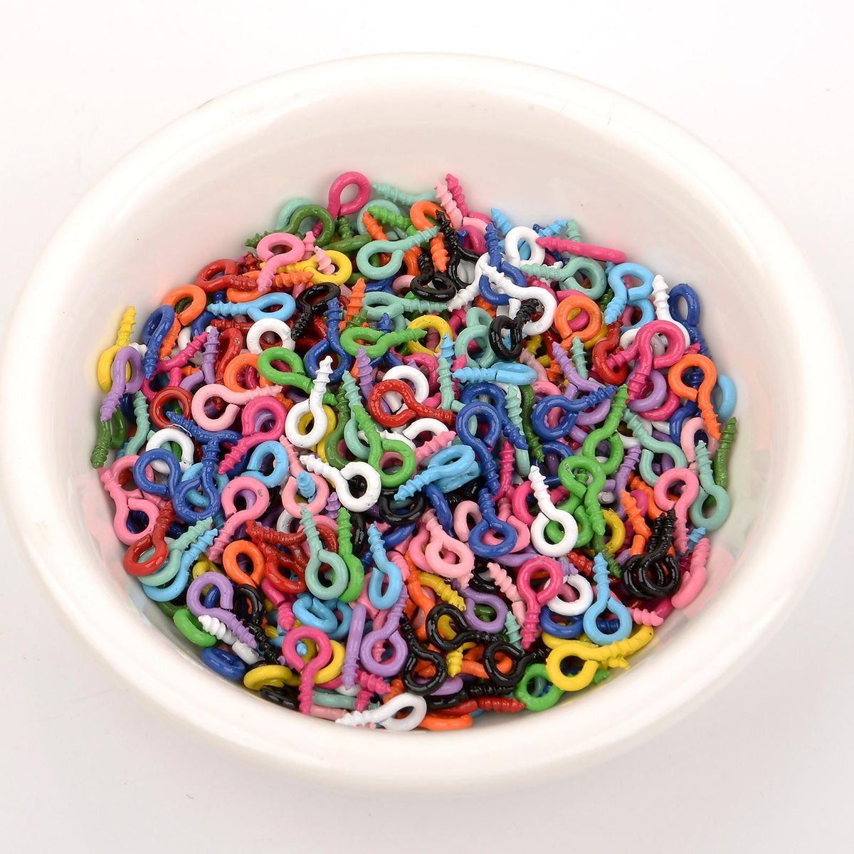100Pcs Color Small Sheep Eyes Nail Screw Tiny Mini Eye Pins Hooks Eyelets for Beaded Pendant Screw Findings Jewelry Accessories
