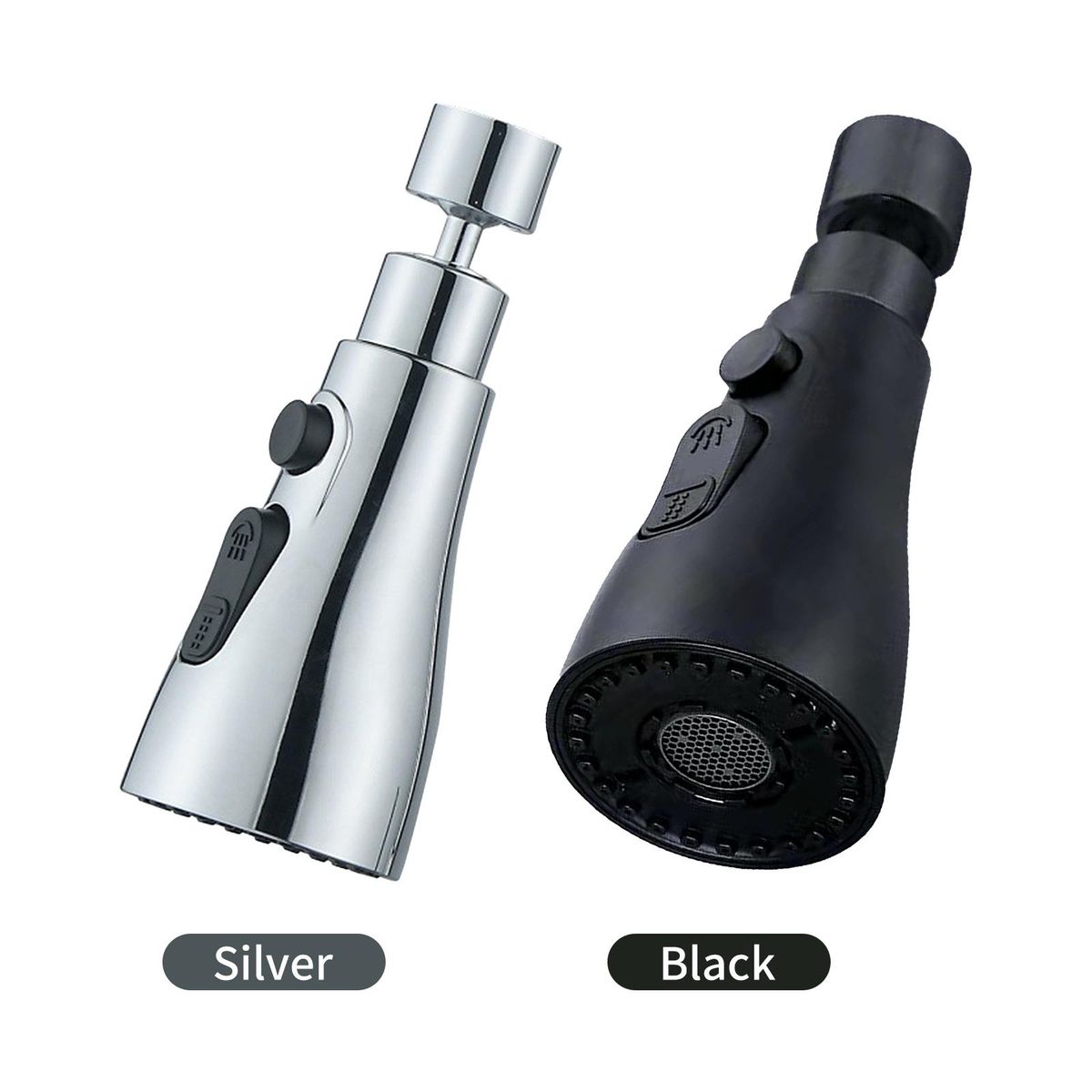 3 Functions Spray Head 360°Swivel Faucet Spayer Head G1/2 Water-saving Sink Aerator for Kitchen Faucet Replacement Spray Head Polished Finished