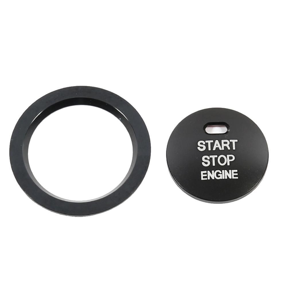 Car Engine Button Cover STOP Key Ignition Switch Sticker Bla