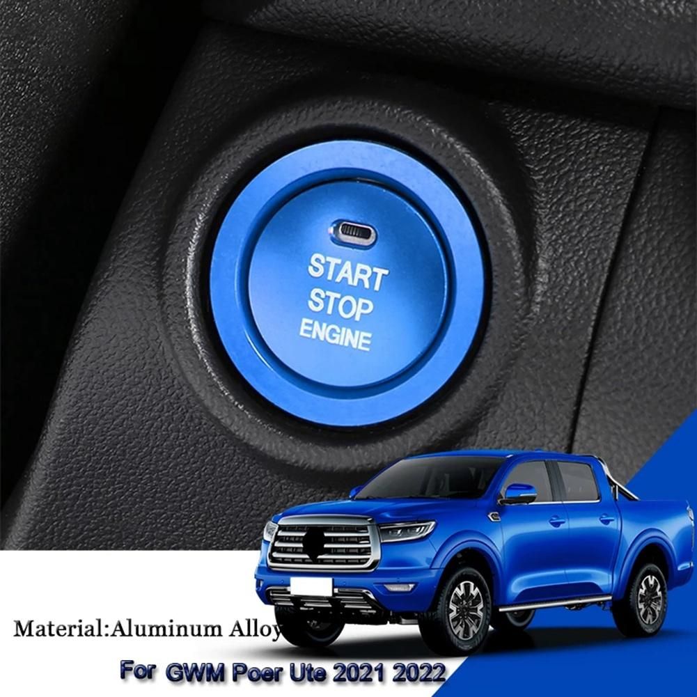 Car Engine Button Cover STOP Key Ignition Switch Sticker Bla