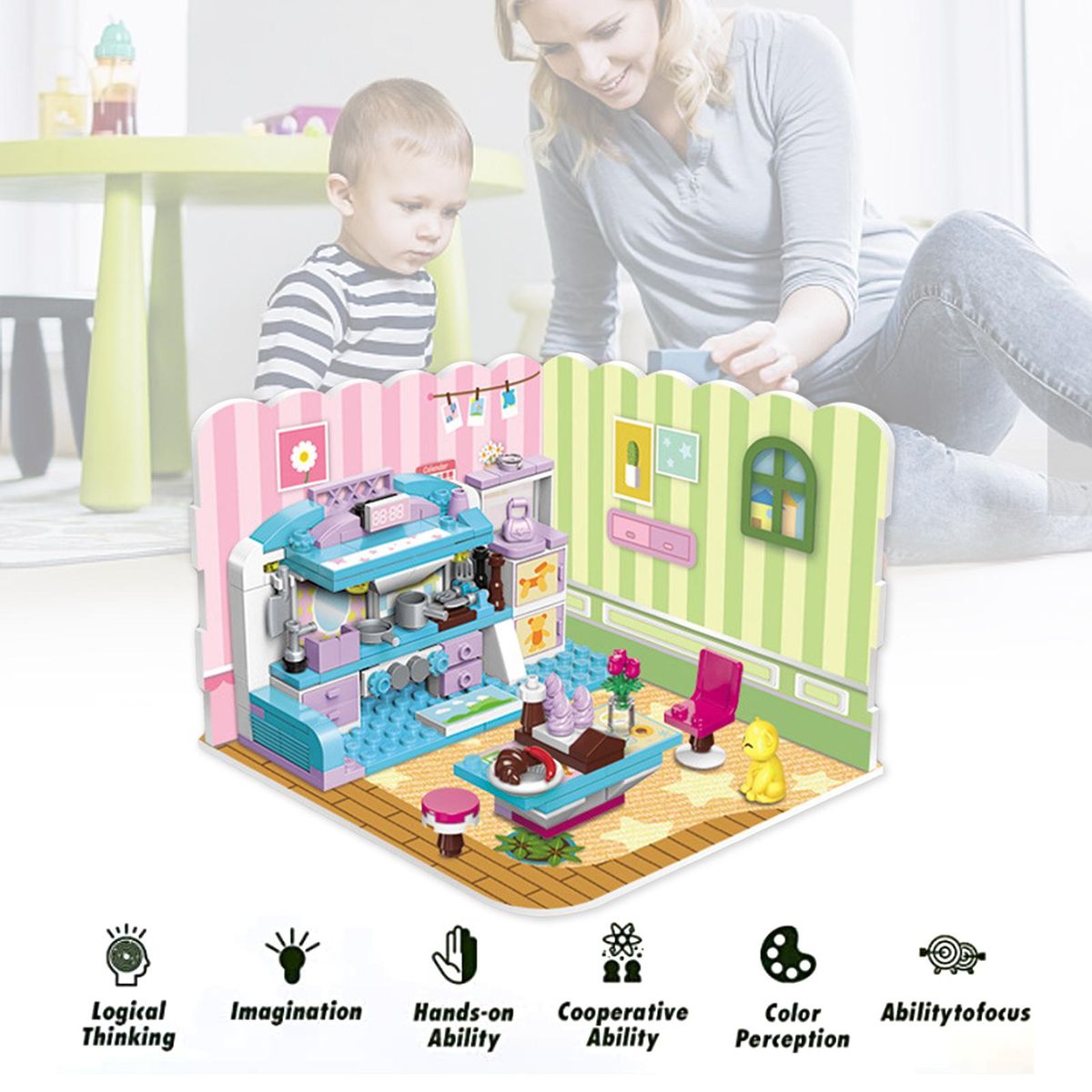 Children's Assembled Toys Enlightenment Three Change Building Blocks Kids Creative Kit