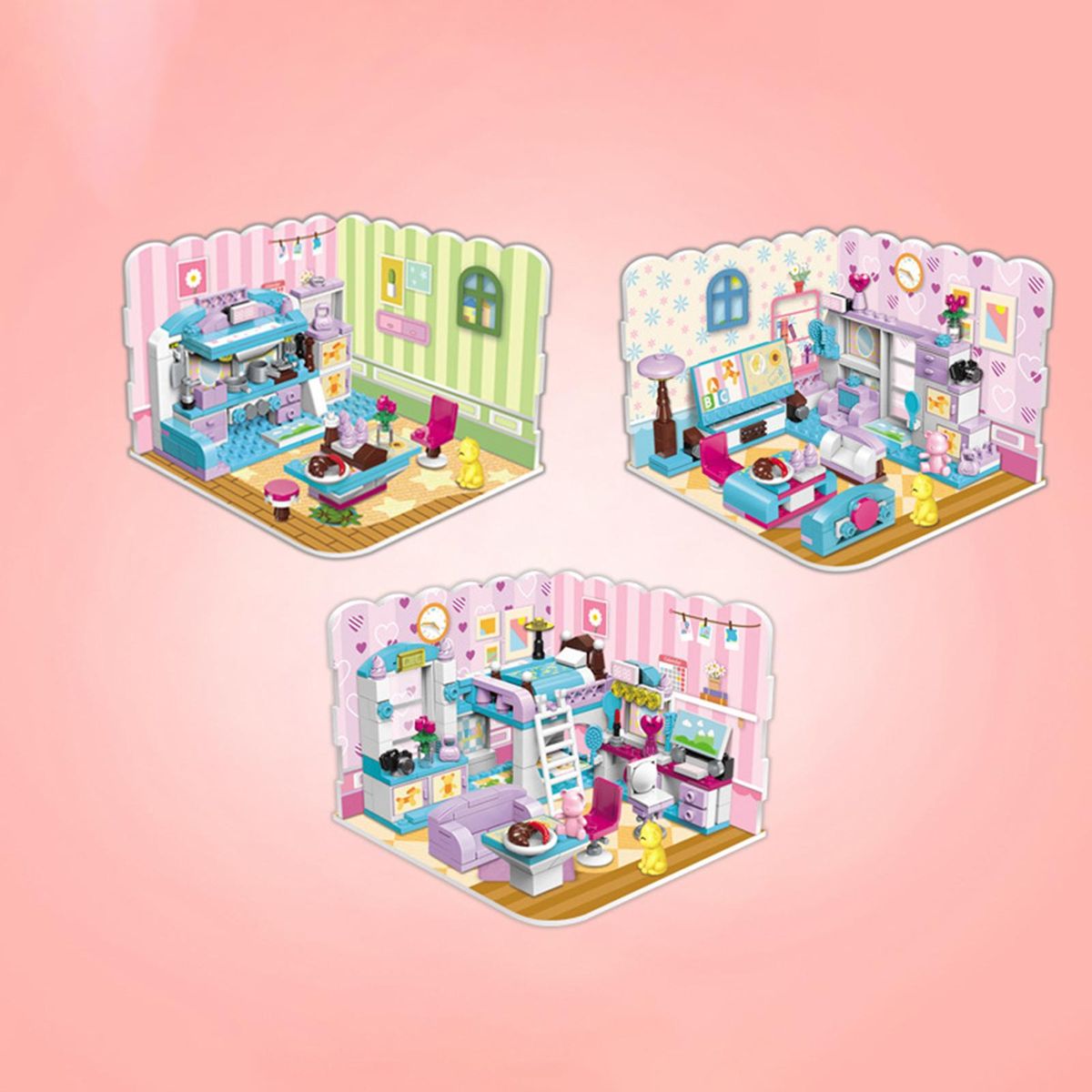 Children's Assembled Toys Enlightenment Three Change Building Blocks Kids Creative Kit