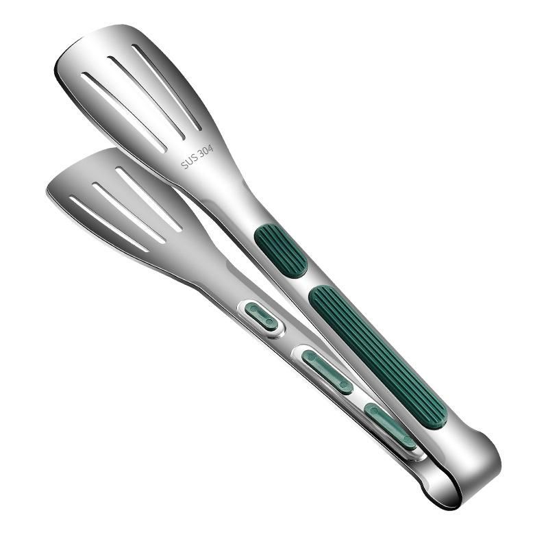 Anti-Slip Stainless Steel Kitchen Food Tongs barbecue clip