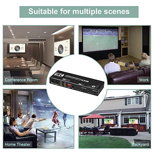 4K60Hz 4x2 HDMI Matrix Switch Avedio Links HDMI 20b Matrix S