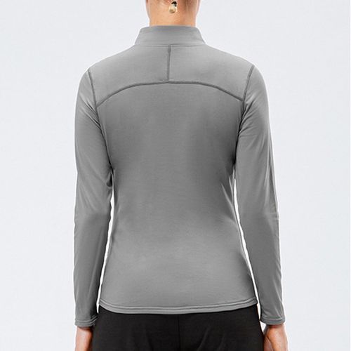 Women's Sport Tops,Autumn Winter Long Sleeve Running Gym Yoga T-Shirt（Gray）