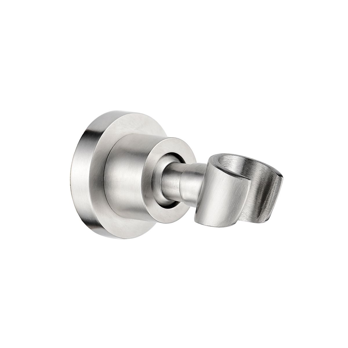 Shower Head Drilling Holder Removable Handheld Showerhead Bracket Brushed, Shower Holder,Round,ST31