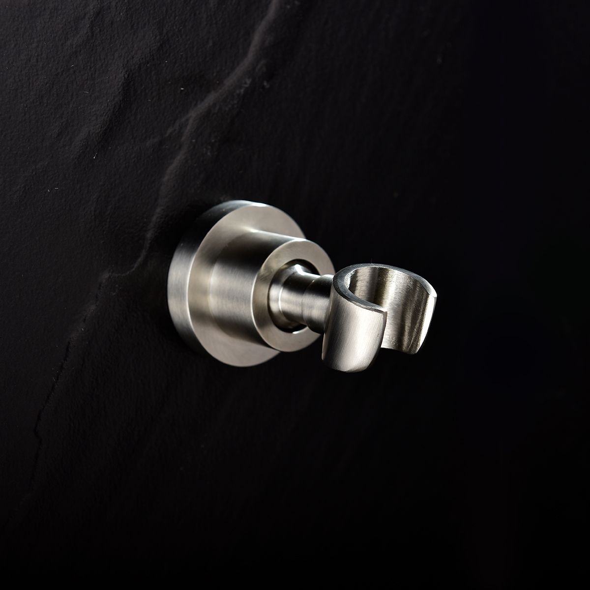 Shower Head Drilling Holder Removable Handheld Showerhead Bracket Brushed, Shower Holder,Round,ST31