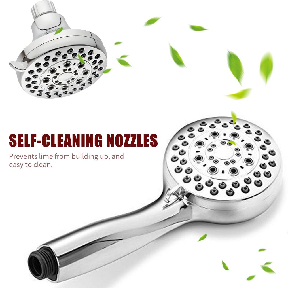 Handheld Shower Head Rain Showerhead Combo 5 Spray Settings