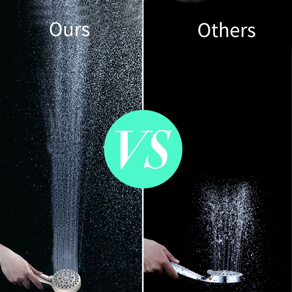 Handheld Shower Head Rain Showerhead Combo 5 Spray Settings