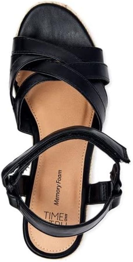 Ladies Espadrilles Wedge Sandals -Black( US 10/EUR 40/41)