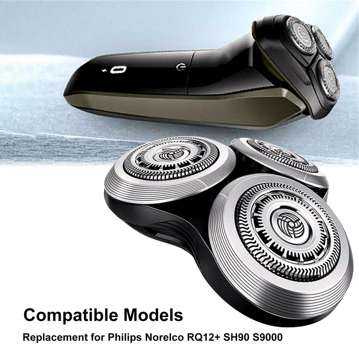 Shavers Blade-Heads Replacement Washable Electric Shaving Heads with Cover Replacement for Philips No-relco RQ12+ SH90 S9000