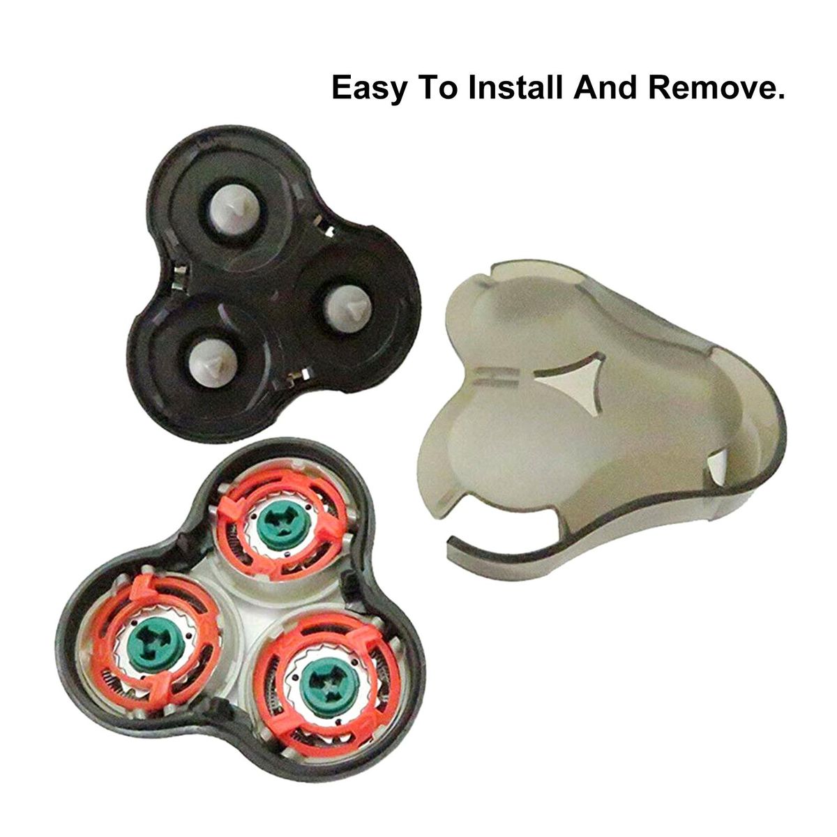Shavers Blade-Heads Replacement Washable Electric Shaving Heads with Cover Replacement for Philips No-relco RQ12+ SH90 S9000