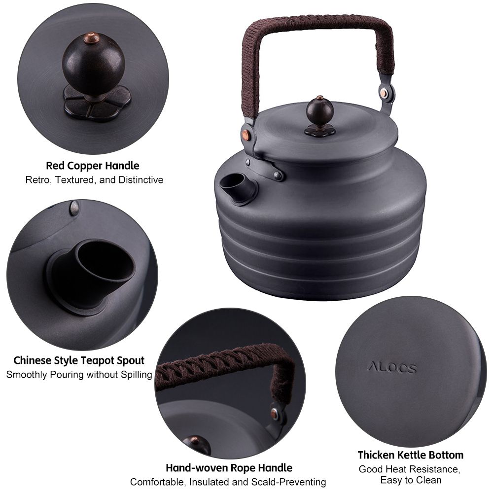 1.3L Camping Water Kettle Portable Camping Tea Kettle For