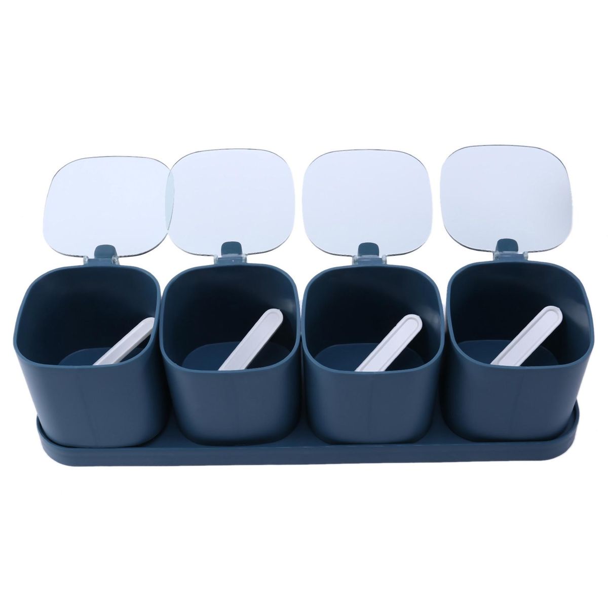 4 Grid Spices Box Pepper Spice Seasoning Organizer,with
