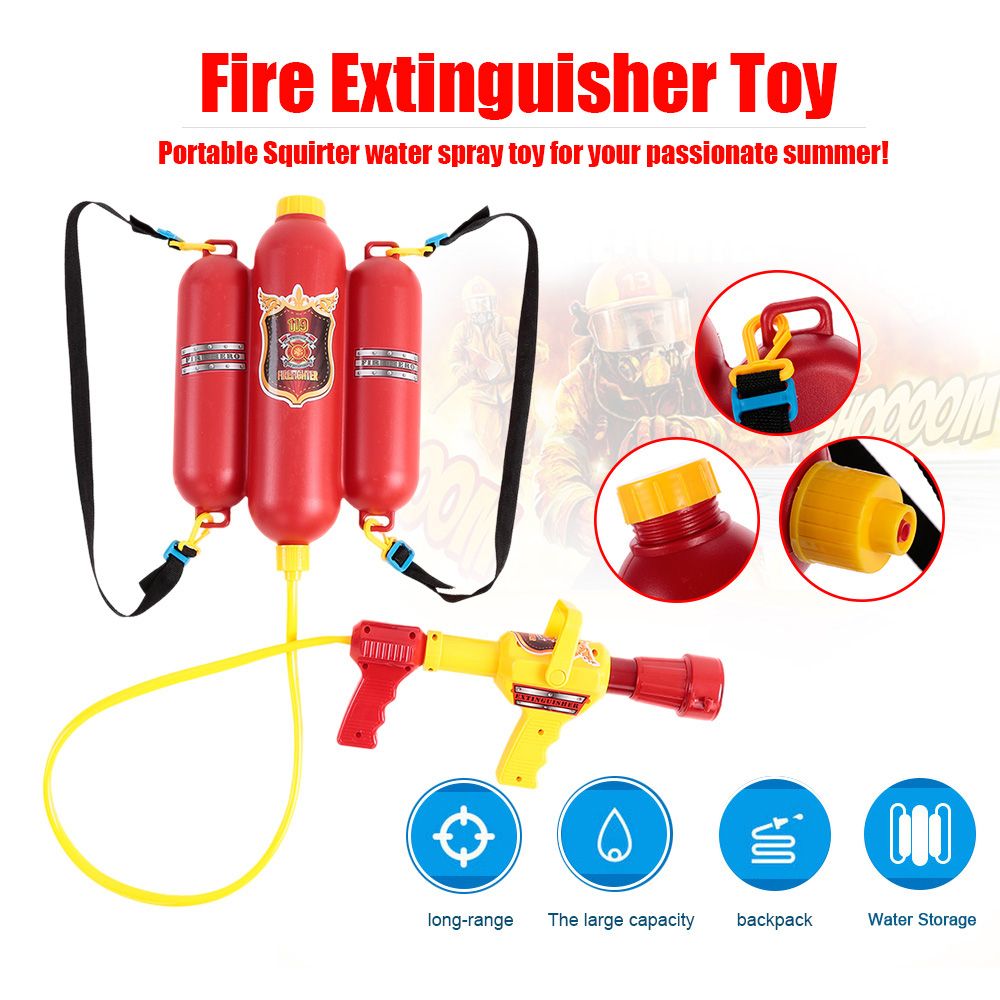 Fireman Backpack Water Spraying Gun Toy For Kids